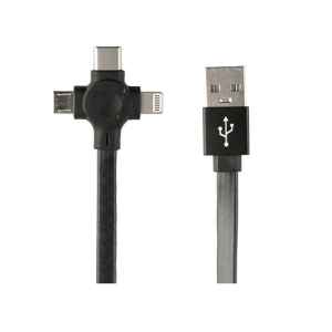 کابل تبدیل USB به USB-C / MicroUSB / لایتنینگ پرووان مدل ProOne PCC365 طول 1 متر
